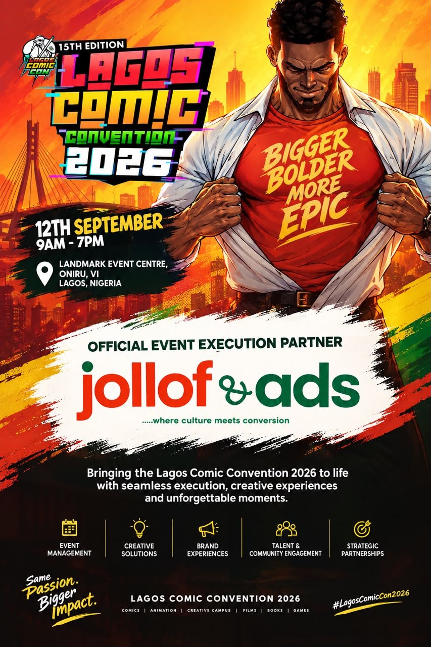 Lagos Comic Convention experiential setup by Jollof & Ads